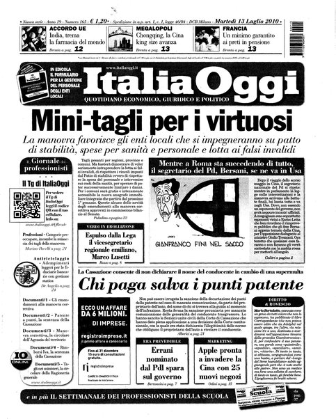 Italia oggi : quotidiano di economia finanza e politica